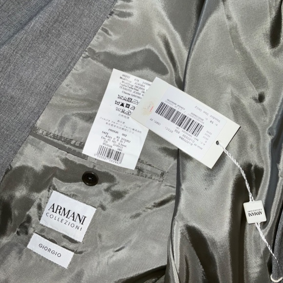 Armani, Giorgio, light gray, 100% wool, suit size 48R, - Picture 3 of 10